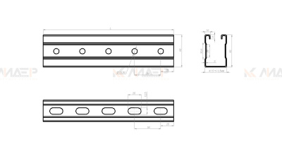 STRUT профиль 41х62 Лидер чертеж