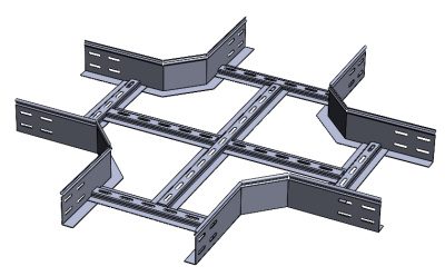 Х-секция замковая к лоткам лестничным НЛЗХ борт 80 Лидер