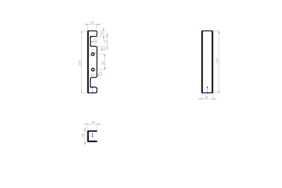 Стойка консольная проволочного ограждения СКПО Лидер чертеж