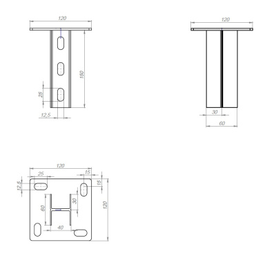 Опора вертикальная ОВ9 Лидер чертеж