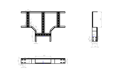 Т-отвод лестничный замковый НЛЗТ борт 100 Лидер чертеж