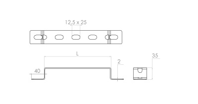 Крепление стеновое-напольное СН Лидер чертеж