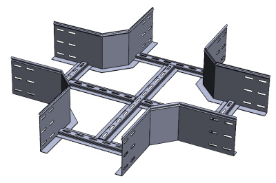 Х-секция замковая к лоткам лестничным НЛЗХ борт 150 Лидер