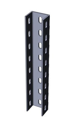 Швеллер перфорированный по трем сторонам ПШВ3 70х50