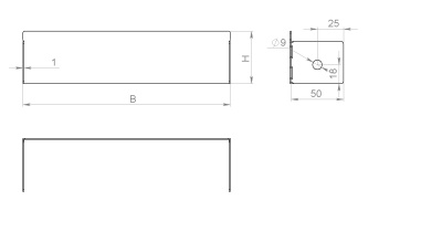 Заглушка лотка ЗТ чертеж Лидер