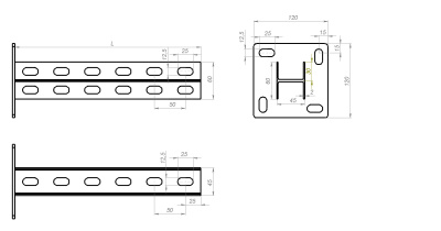 Консоль вертикальная КВ9 Лидер чертеж