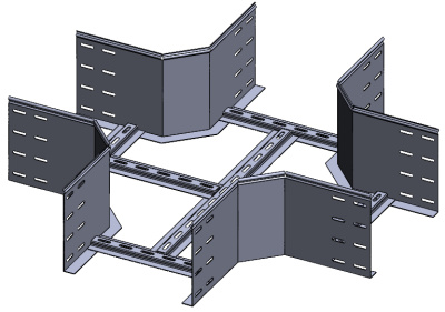 Х-секция замковая к лоткам лестничным НЛЗХ борт 200 Лидер