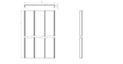 Крышка лотка замковая КЛЗ Лидер чертеж