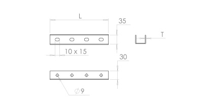 Стойка потолочная СПТ Лидер чертеж