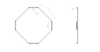 Крышка к разветвителю крестообразному замковому КЛЗХ Лидер чертеж