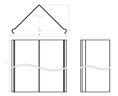 Крышка снегозащитная КЛЗ-СЗ Лидер чертеж